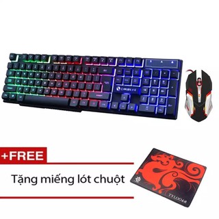 Combo bàn phím LED giả cơ TX30 và chuột chơi Game EWDEAN T02 (Đen) + Tặng kèm lót chuột