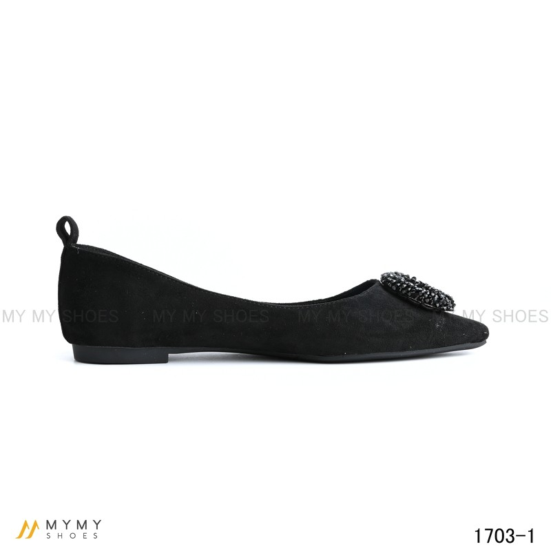 Giầy bệt da lì đá tròn mũi nhọn mymy shoes