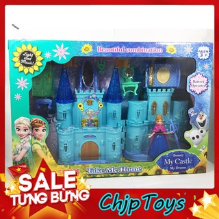 Đồ chơi trẻ em - bộ lâu đài búp bê elsa