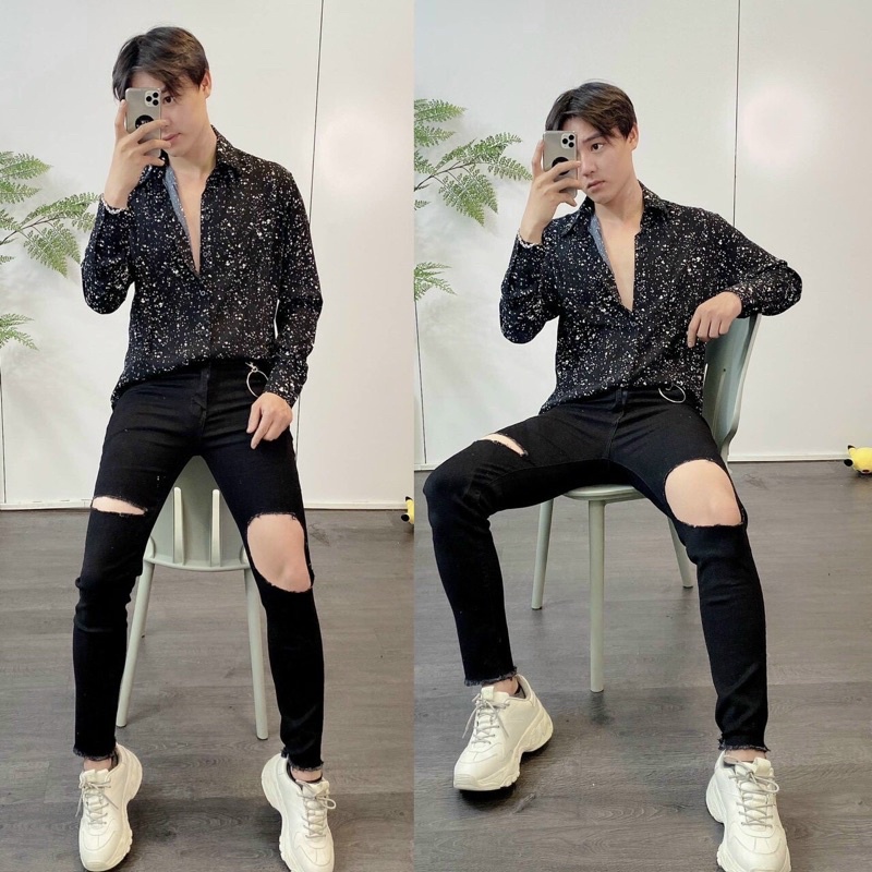 QUẦN JEAN NAM THỜI TRANG CAO CẤP, RÁCH GỐI ĐẸP, PHONG CÁCH, CÁ TÍNH,... VS10 N&CSHOP | BigBuy360 - bigbuy360.vn
