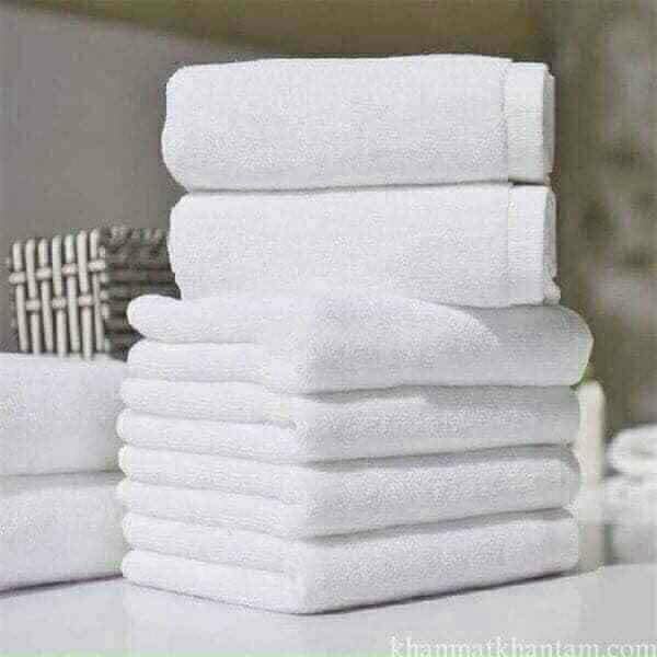 KHĂN TẮM KHÁCH SẠN CHẤT COTTON SIÊU DÀY DẶN, MÀU TRẮNG SANG TRỌNG