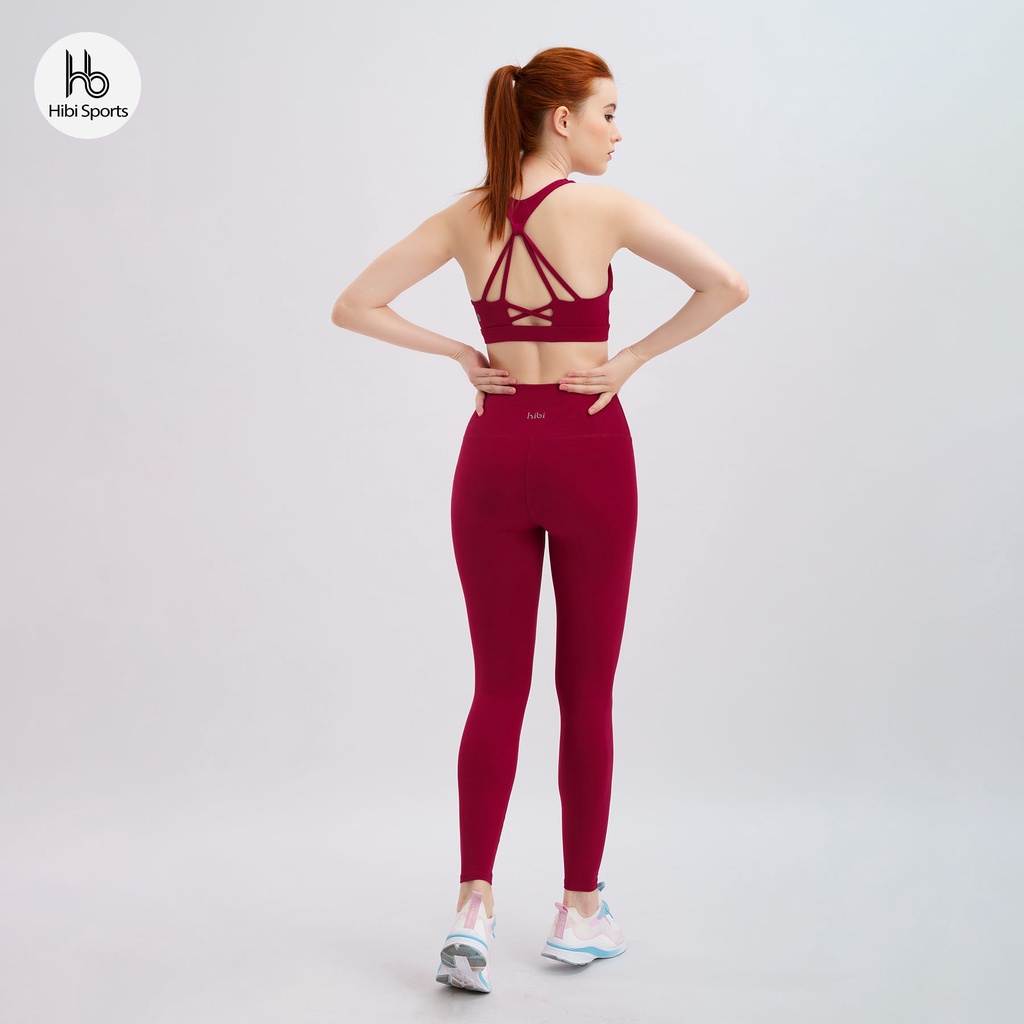 Set đồ tập yoga Hibi Sports H133 Limited Edition - Áo bra 4 dây đan nơ, quần lưng