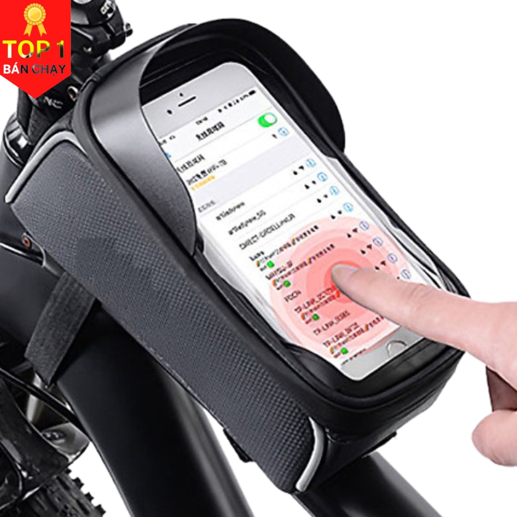 Túi xe đạp treo sườn xe chống nước bọc cảm ứng phù hợp với mọi dòng xe - Chính hãng Amalife