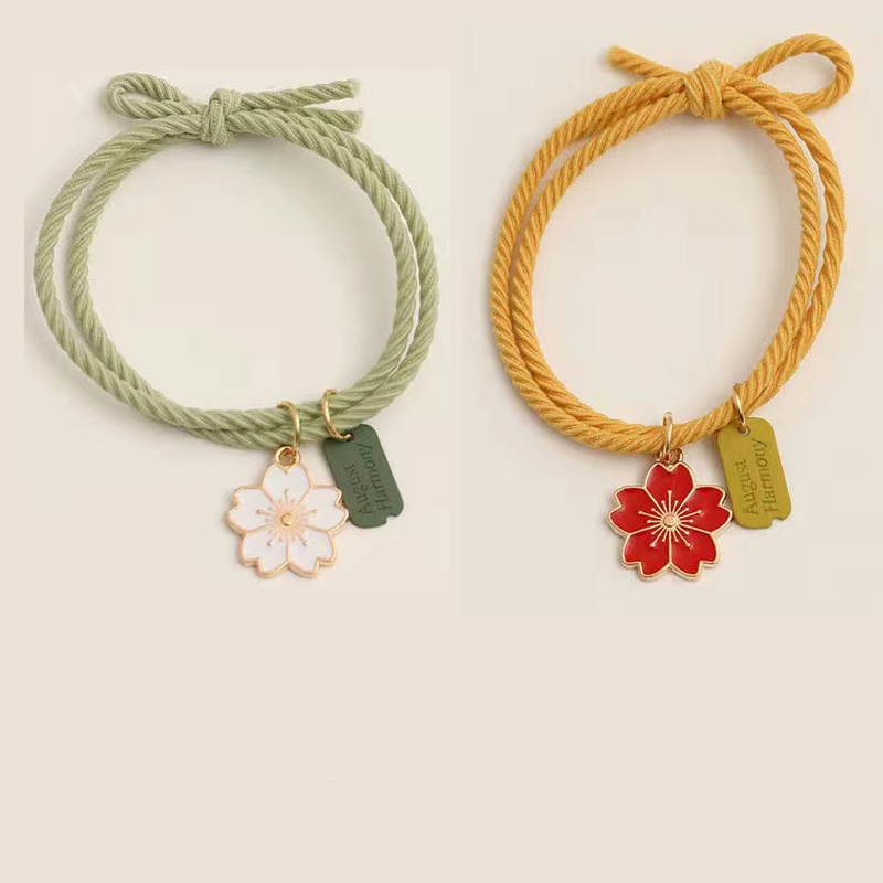 Vòng Đeo Tay Họa Tiết Hoa Anh Đào Dễ Thương Bắt Mắt