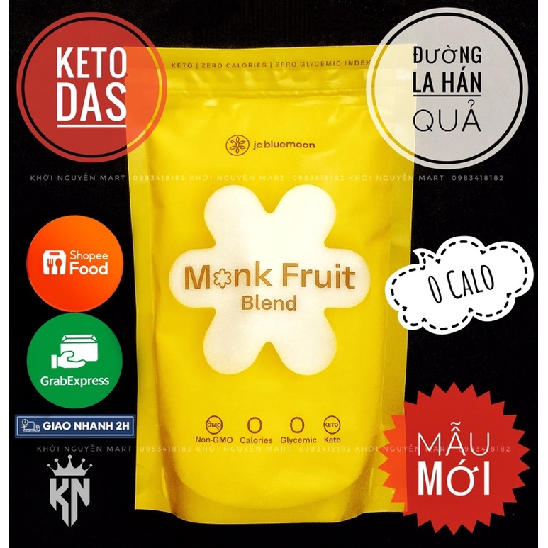 [Sỉ] Đường La Hán Quả � FREESHIP � Cho Keto/Das/Lowcarb Túi 500g