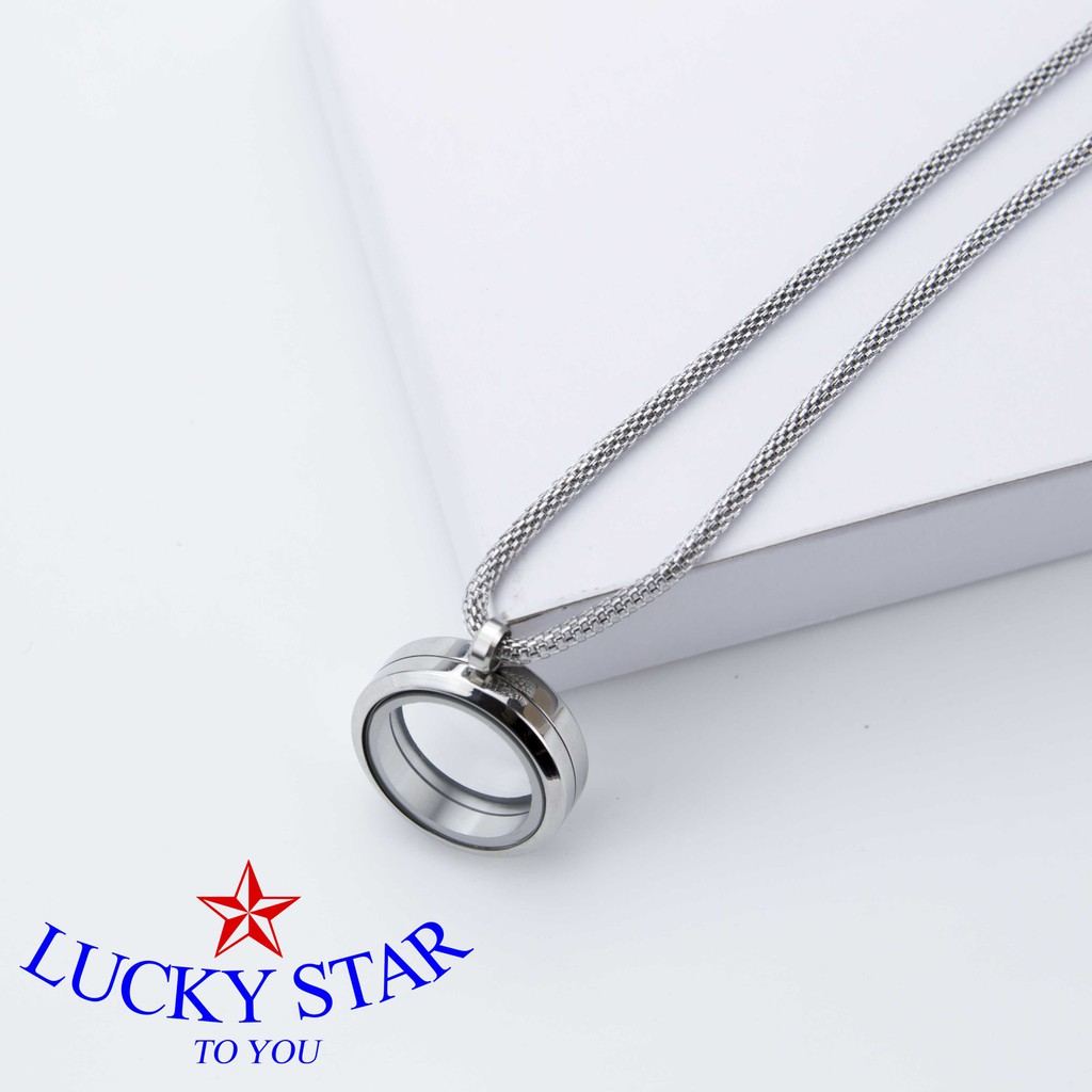 Dây chuyền locket rỗng xích cuộn rắn