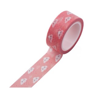 [ẢNH THẬT] Cuộn washi tape hồng họa tiết đám mây trang trí sổ tay