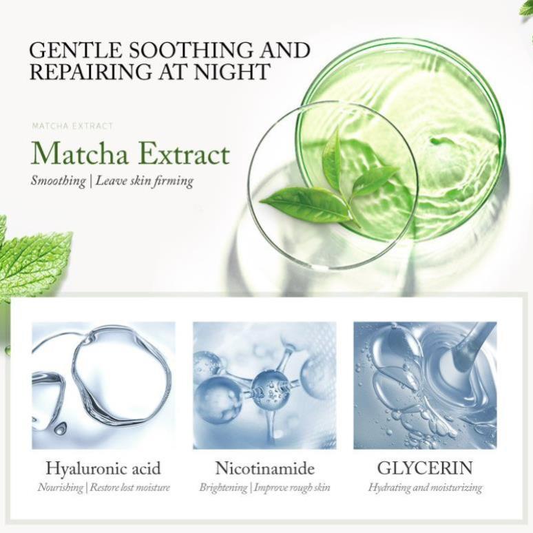 Túi Mặt Nạ Ngủ Trà Xanh Laikou Matcha Sleeping Face Mask