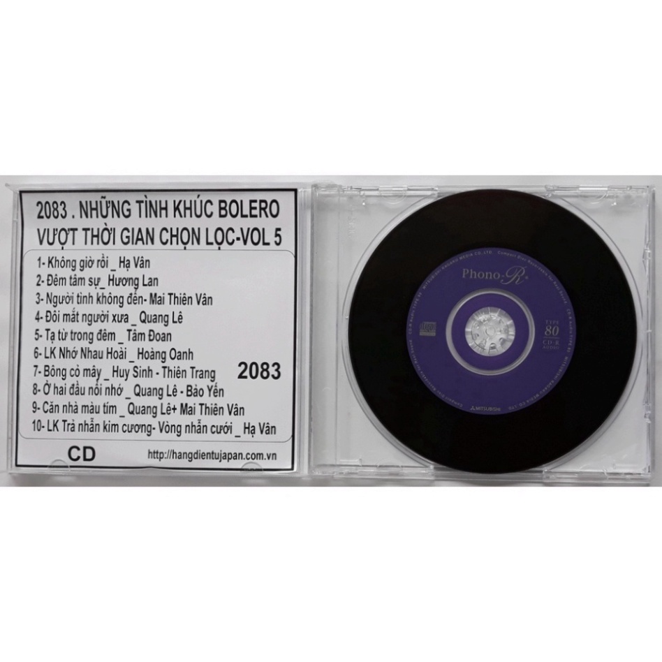 Bộ  4 CD Bolero Tình khúc vượt thời gian ( 2083 - 2086 ) âm thanh chất lượng cao