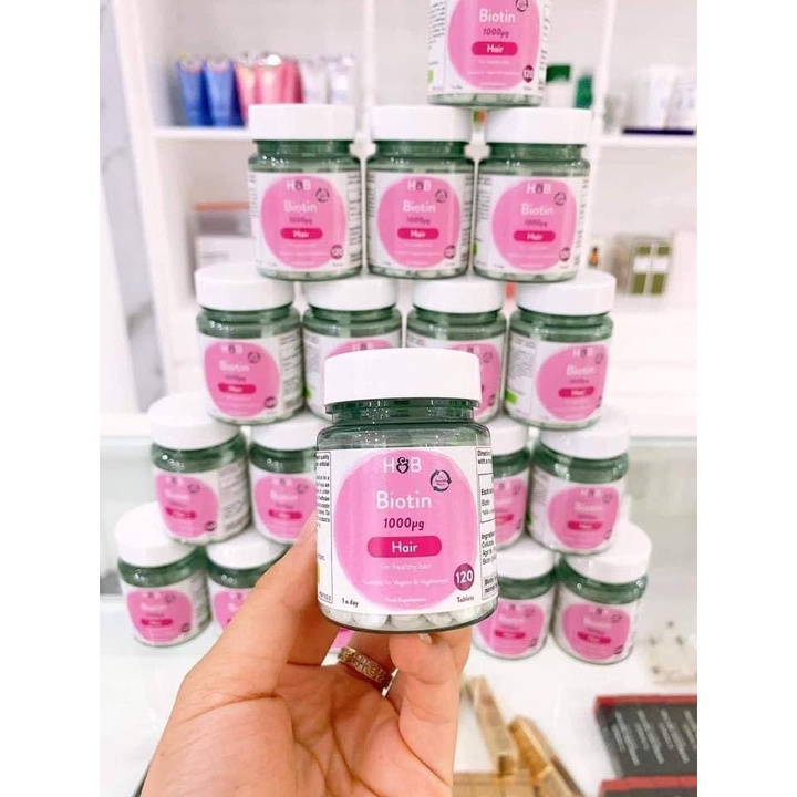 Viên Uống Biotin Holland &amp; Barett Biotin Hỗ Trợ Mọc Tóc 1000ug Mẹ Rofi ( Dành Được Cho Mẹ Đang Cho Con Bú)