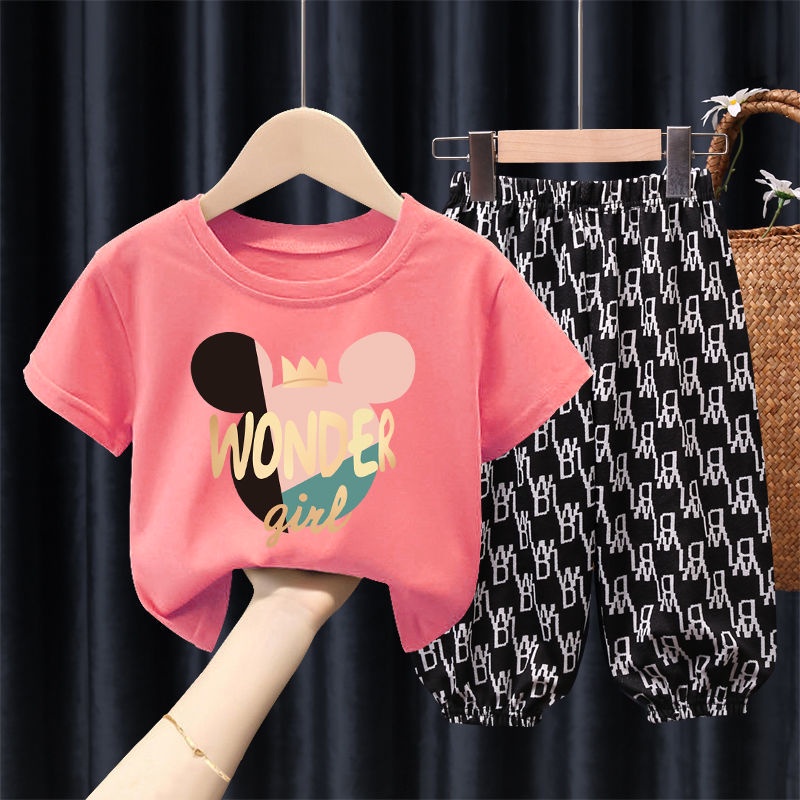 Set Áo Thun Ngắn Tay Và Quần Dài Thời Trang Mùa Hè Cho Bé Trai/Gái