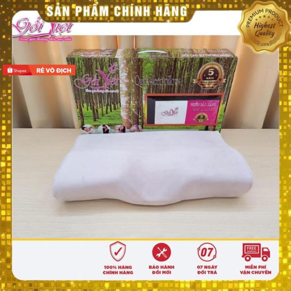 Hàng Công Ty  Combo 2 Ruột Gối Cao Su Nhật Bản Size 60x35x12cm Chống Đau Mỏi Vai Gáy, Gối Việt Bảo hành 5 năm