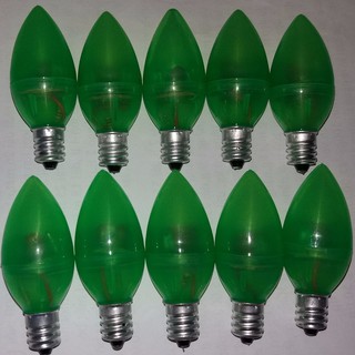 Combo 10 Bóng Đèn Led trái ớt 1W màu xanh lá E12
