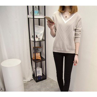 áo len nữ đẹp, len cổ V ( đủ size)