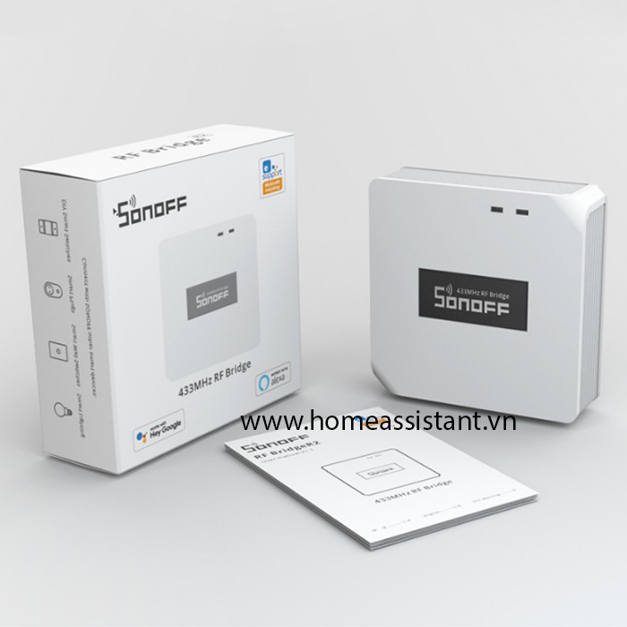 Trung Tâm Điều Khiển Báo Động Sóng RF 433Mhz Wifi Sonoff RF Bridge R2  Tasmota Hass