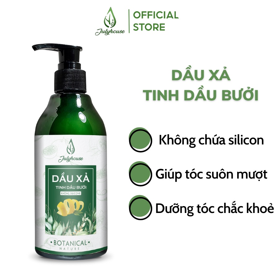 Dầu xả tinh dầu bưởi Julyhouse 300ml không silicone dưỡng tóc chắc khoẻ mềm mượt