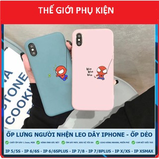 ỐP LƯNG NGƯỜI NHỆN LEO DÂY Case IPhone 6 6S 7 8 Plus X XS MAX XR 11 Pro MAX