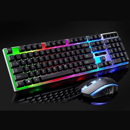 Bộ bàn phím giả cơ PRO G21 kèm chuột/ Bàn phím cơ K60 chuyên Gaming Có LED RGB 7 Màu Siêu Ấn Tượng