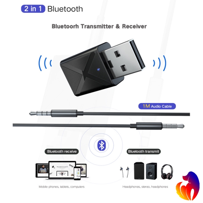 Blackhole Bộ Thu Phát Âm Thanh Bluetooth 5.0 2 Trong 1 Jack 3.5mm