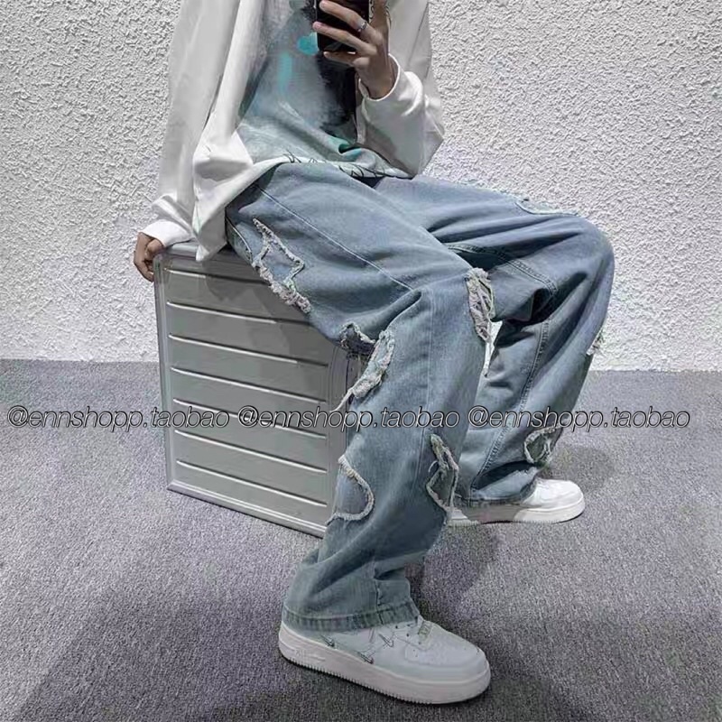 [ HÀNG ORDER TAOBAO ] Jean hoạ tiết nam nữ đều mặc được