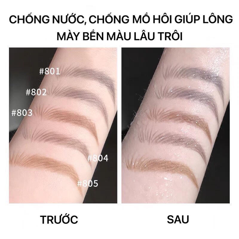 Chì kẻ mày ngang 2 đầu Gogo Tales Cloud Mist Brownpencil GT258