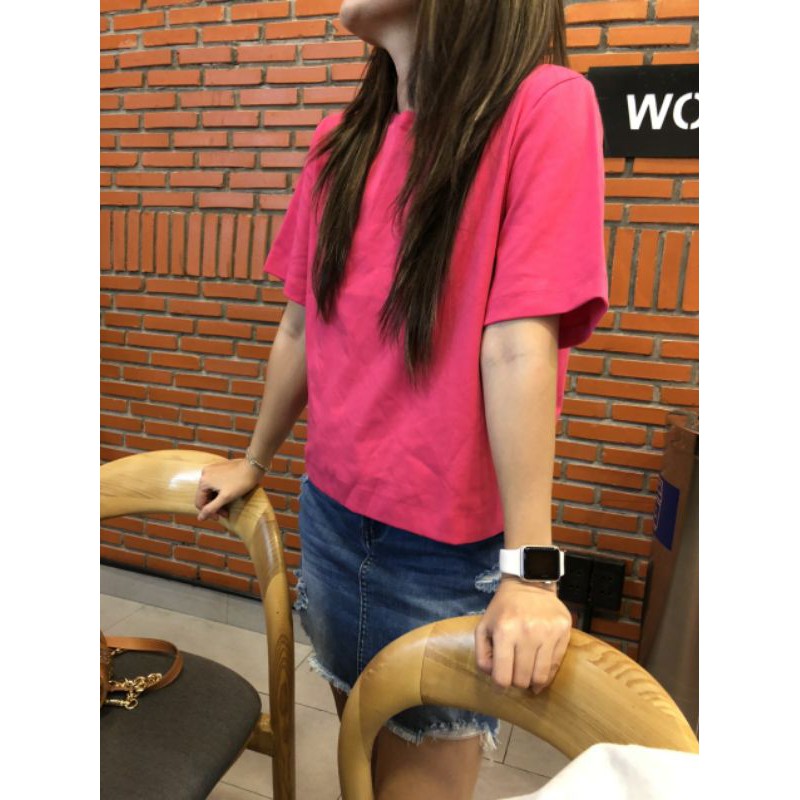 Áo thun nữ croptop dài suông,cotton,supima,dài áo 50-53cm_hàng XK