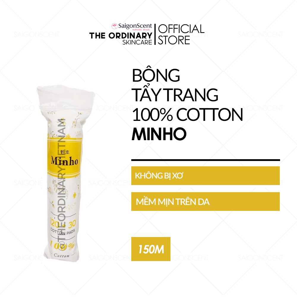 Bông tẩy trang cotton Minho ( 150 miếng )