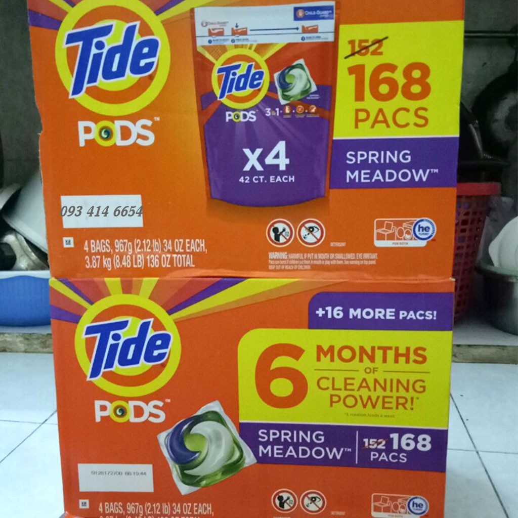 [CHÍNH HÃNG] Viên Giặt Tide Pods - Bịch 42 viên