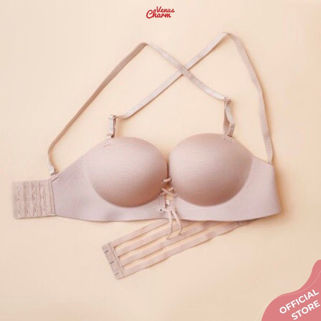 Áo quây ngực su đúc rút dây Venus Charm quai lưng trong suốt đệm siêu nâng đẩy 2902