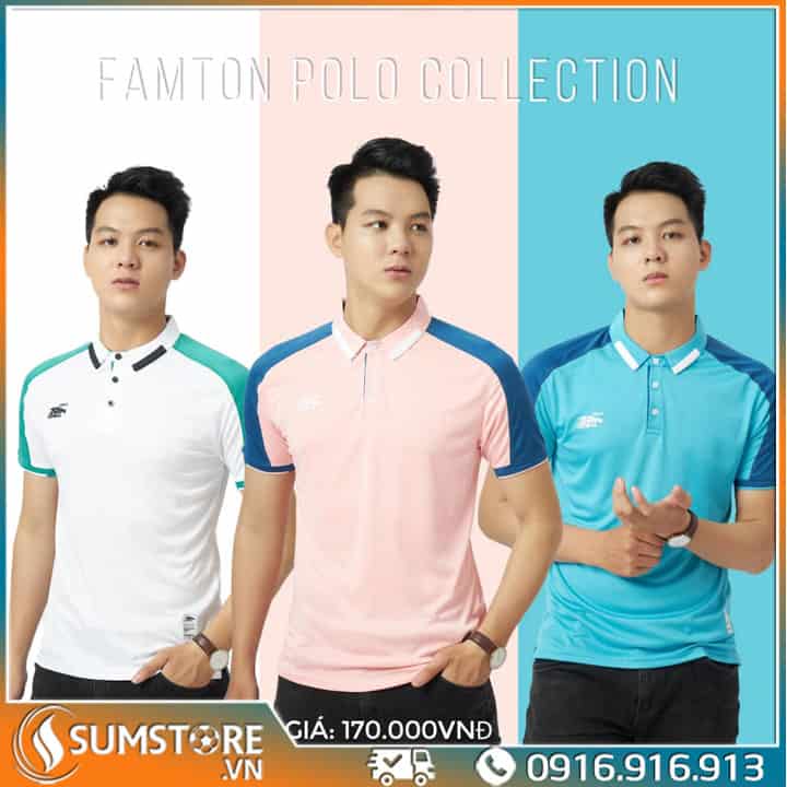 Riki – Áo Thun Polo Thể Thao Nam Nữ Cao Cấp – Famton Hồng