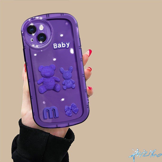 Ốp Điện Thoại Gắn Búp Bê Gấu 3D Cho Vivo Y11 Y12 Y15 Y17 case Y95 Y91 Y91i V9 Y85 S1 Y19 Y93 Y91C V20 Pro U10