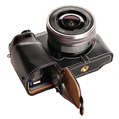 [Freeship toàn quốc từ 50k] Half case - Bao da máy ảnh Sony A6000/ A6300/ A6500