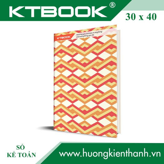 Sổ ghi chép Kế Toán KTBOOK bìa cứng giấy in caro cao cấp size 30 x 40 cm Khổ Lớn 200 trang