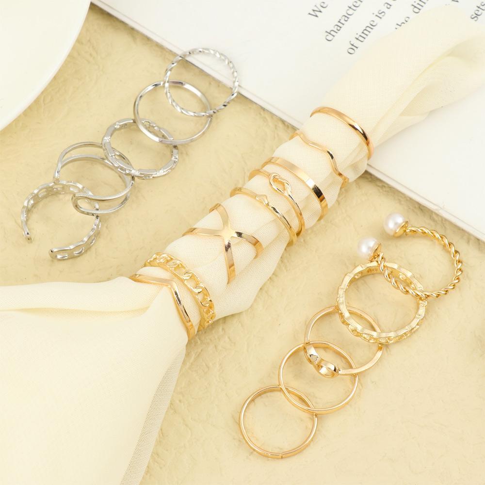 Set Nhẫn Cưới Thời Trang Sang Trọng Quý Phái|Nhẫn Hở Đeo Giữa Ngón Tay