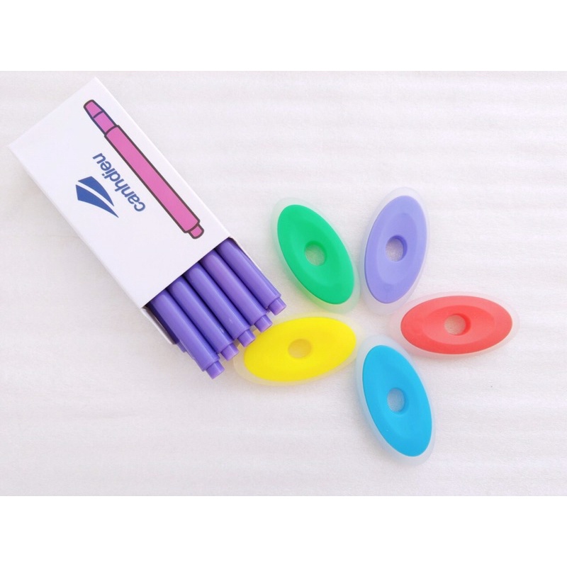 1 Hộp ống mực tím xoá được cho bút CD 202  và nhiều bút khác ⚡️Tặng kèm viên tẩy⚡️