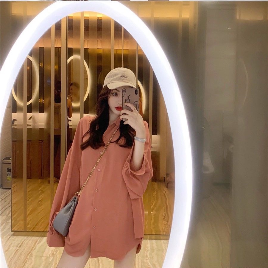 Sơ mi dài tay dáng rộng thời trang thiết kế nhiều màu sắc cho nữ