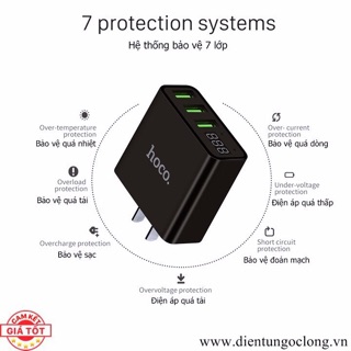 (FREE SHIP) CÓC SẠC 3 Ổ HOCO CHÍNH HÃNG