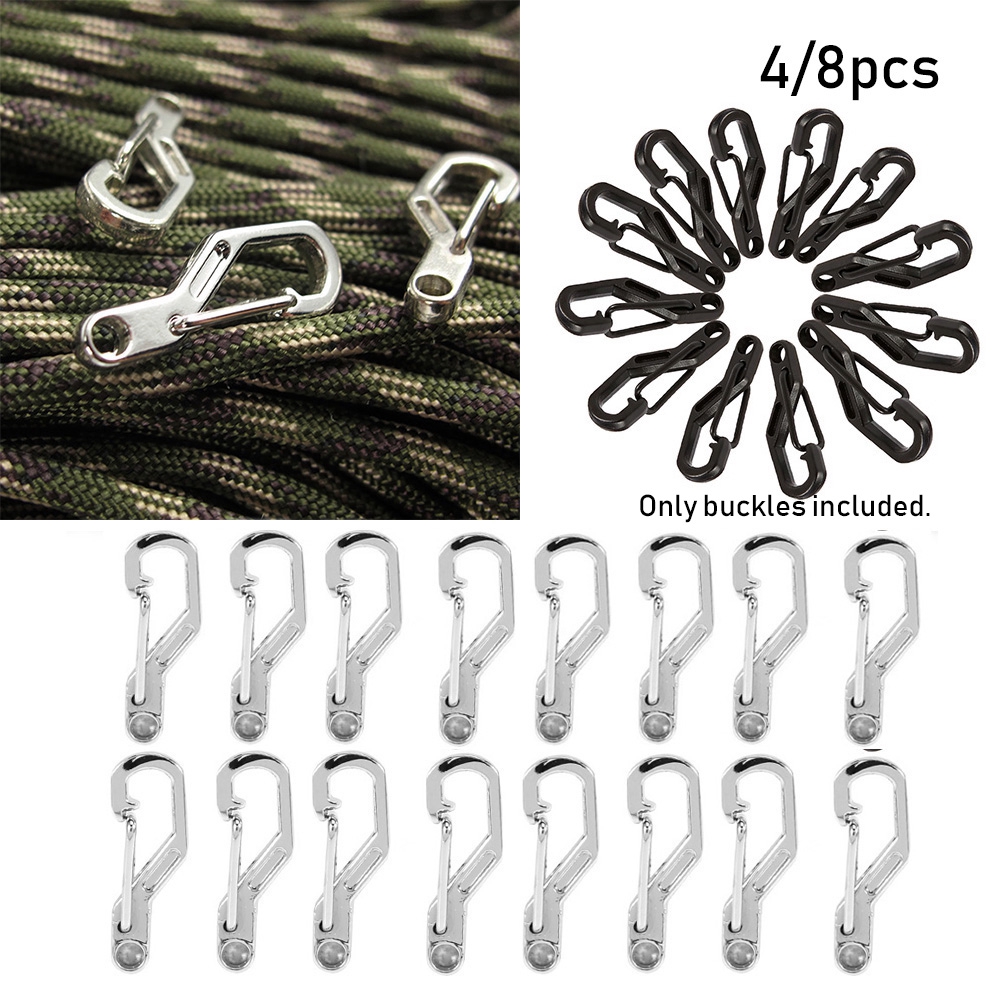 LETTER 4/8pcs MIni Aluminum Alloy Hang Buckle Survival EDC Gear Safety Travel Tools Outdoor Hook D Carabiner