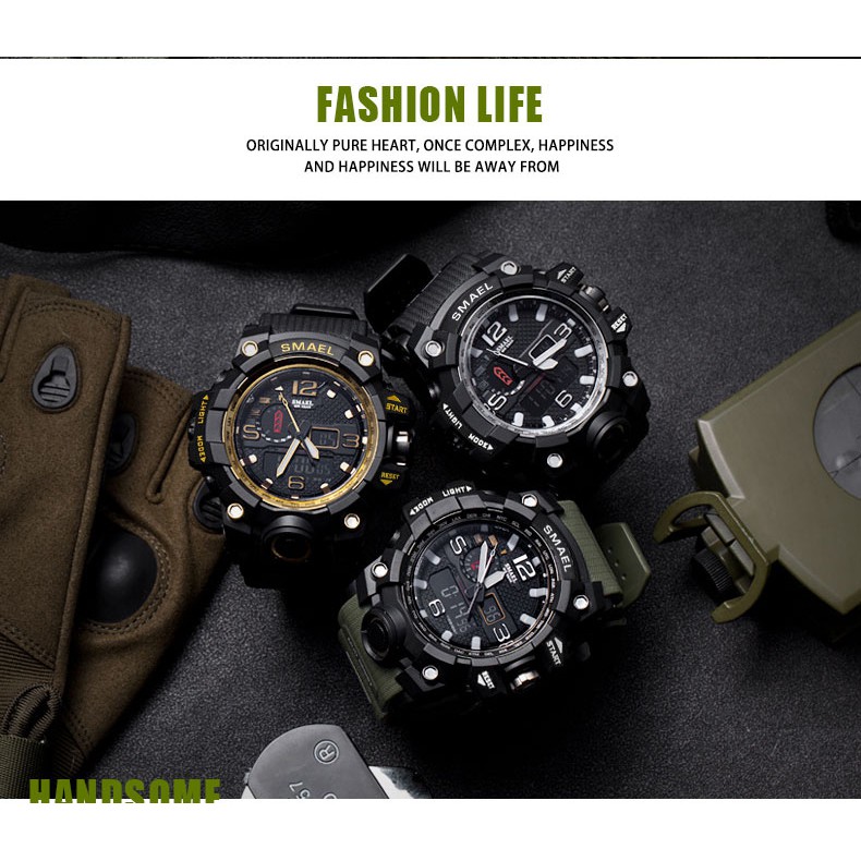 Đồng hồ điện tử thể thao nam SMAEL dây Silicon SM006 | BigBuy360 - bigbuy360.vn