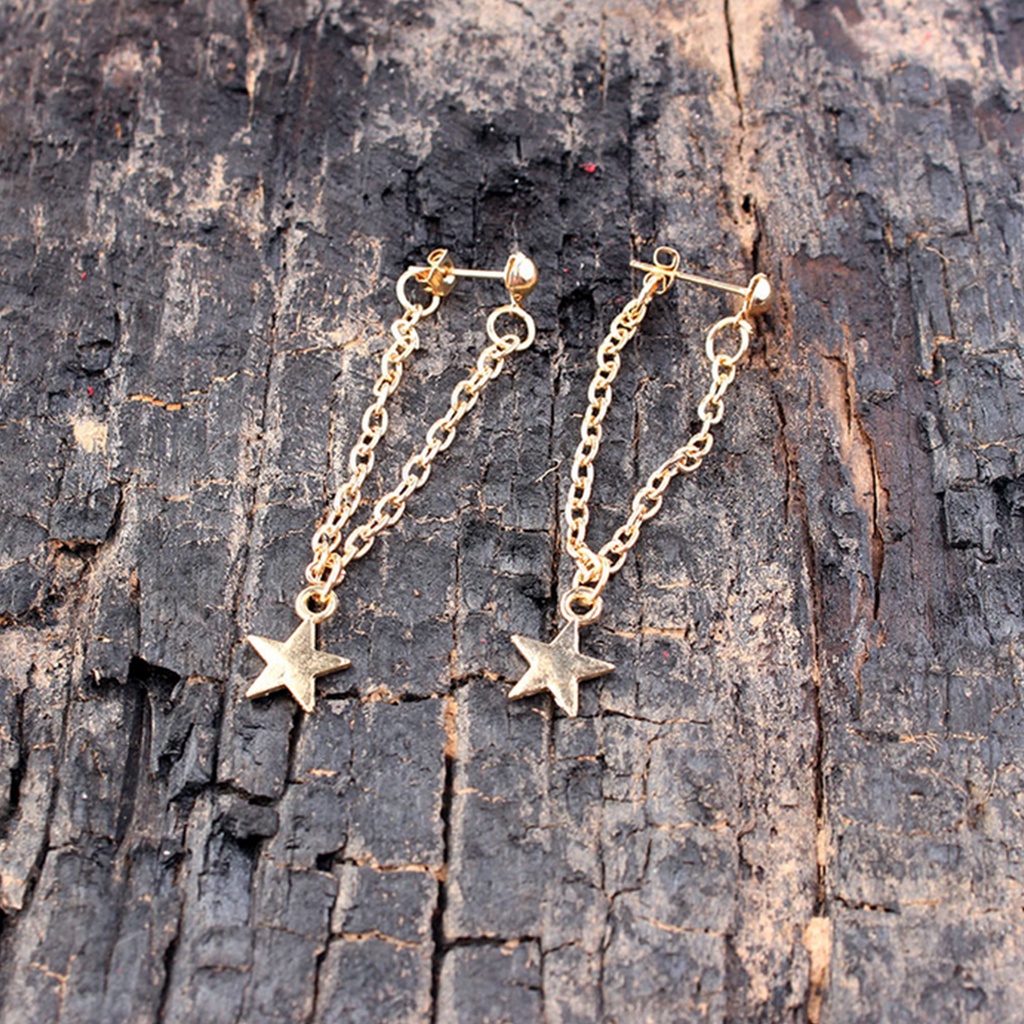 Đôi bông tai họa tiết ngôi sao xinh xắn cho nữ