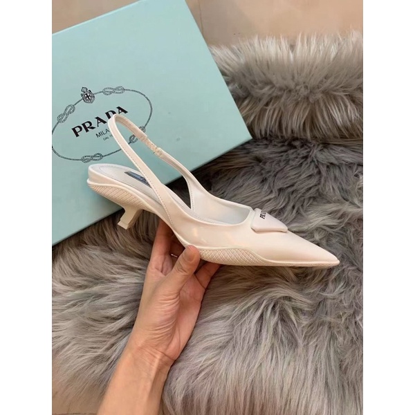GIÀY PRADA TRẮNG CAO GÓT 3 PHÂN