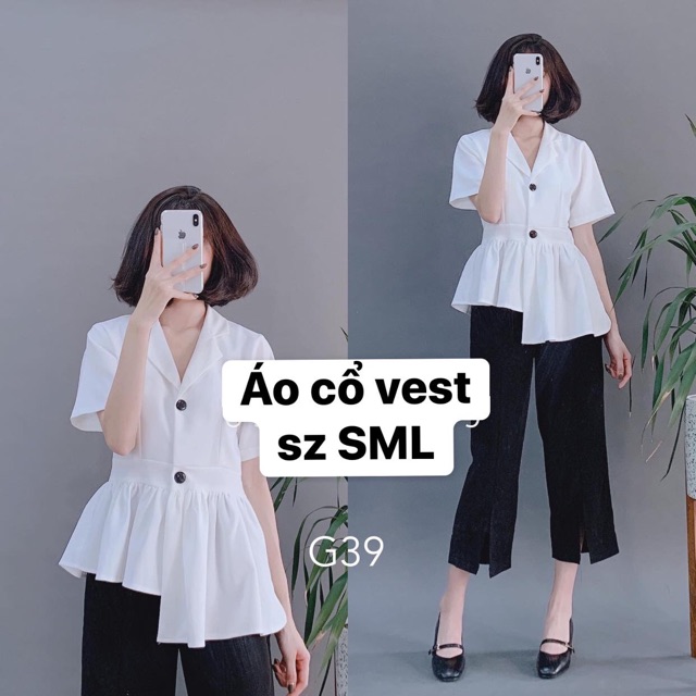SALE 50% HÀNG THIẾT KẾ áo cổ vest có sz cho nữ