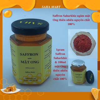 Saffron Saharkhiz 1Gram Ngâm Mật Ong Nguyên Chất Hũ 100ml thumbnail