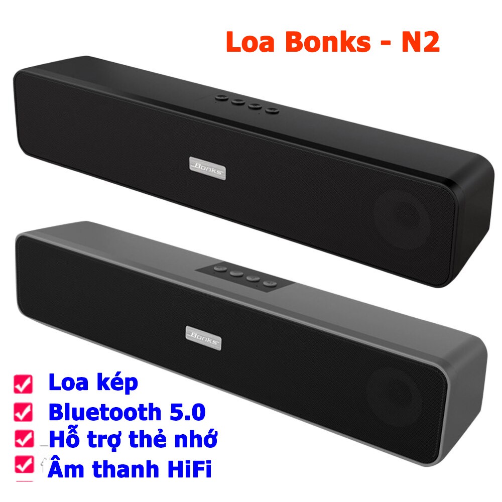 Loa Bluetooth Bonks N2 - Âm thanh vòm 6D Siêu Trầm