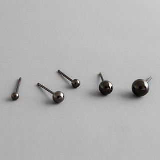 Black Stud Earrings | Khuyên tai bạc nụ đen Calla Jewelry l E059