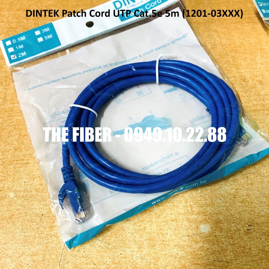 DINTEK Patch Cord UTP Cat.5e dài 5m (1201-03XXX)