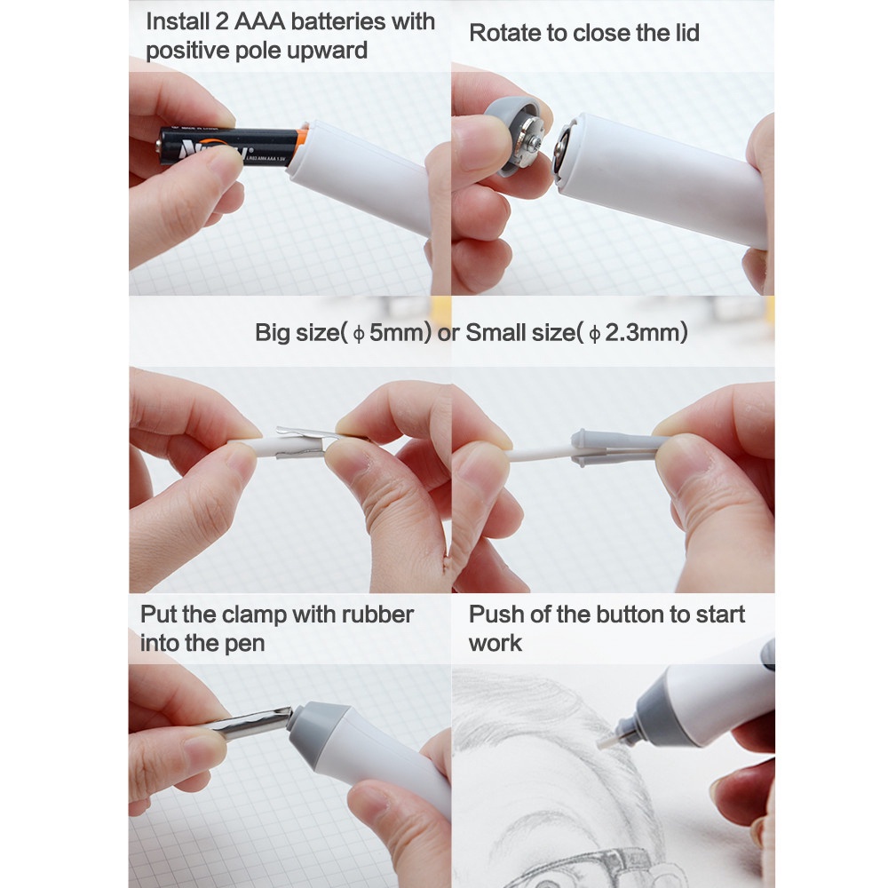 Cục Tẩy Bút Chì Bằng Điện Tiện Dụng Cho Trường Học