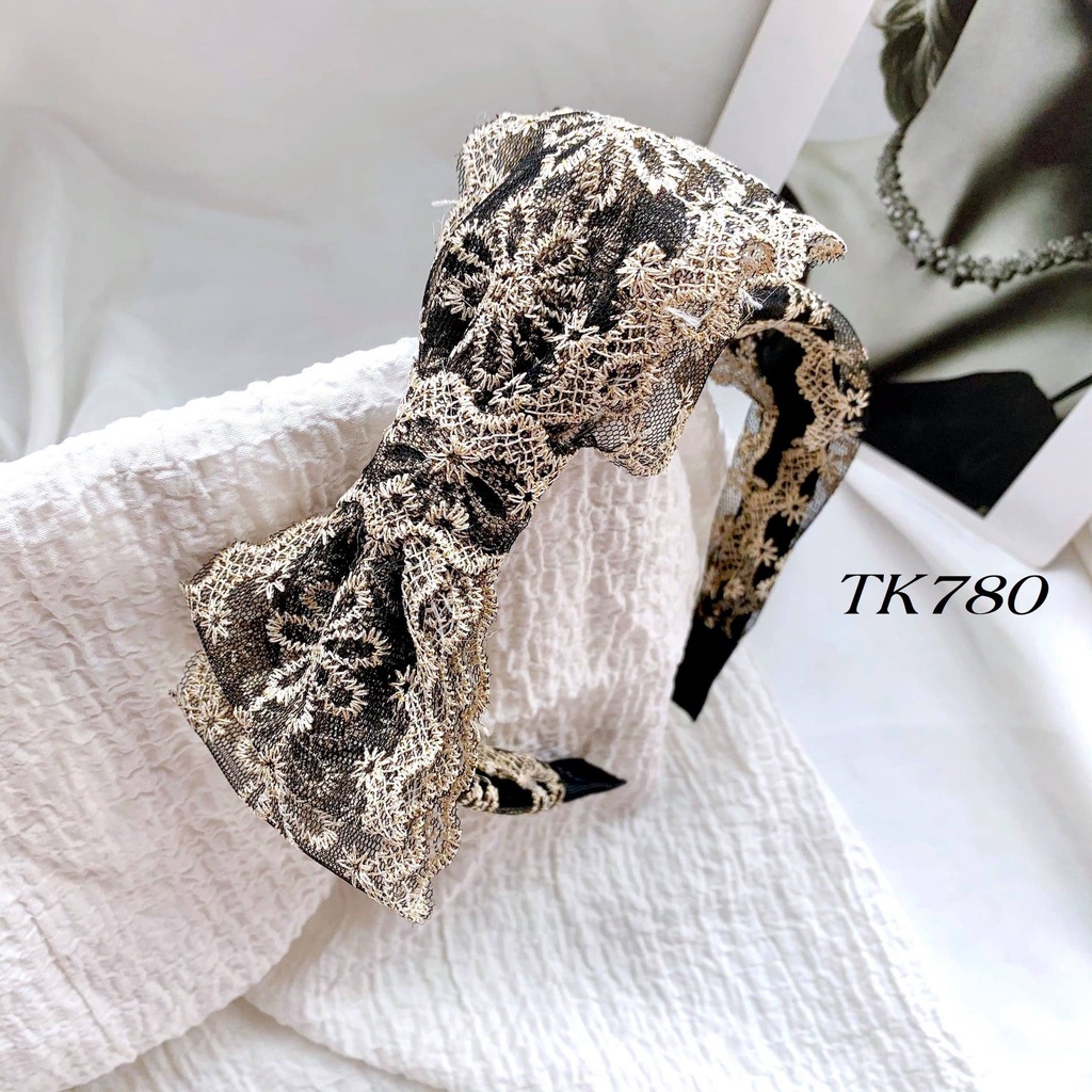CÀI TÓC ĐÍNH NƠ VẢI REN CAO CẤP - HÀNG THIẾT KẾ ĐỘC QUYỀN