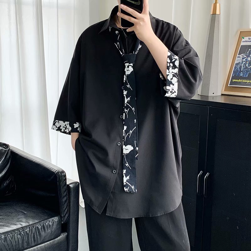 Sleeveless shirt with pattern tie for men | BigBuy360 - bigbuy360.vn