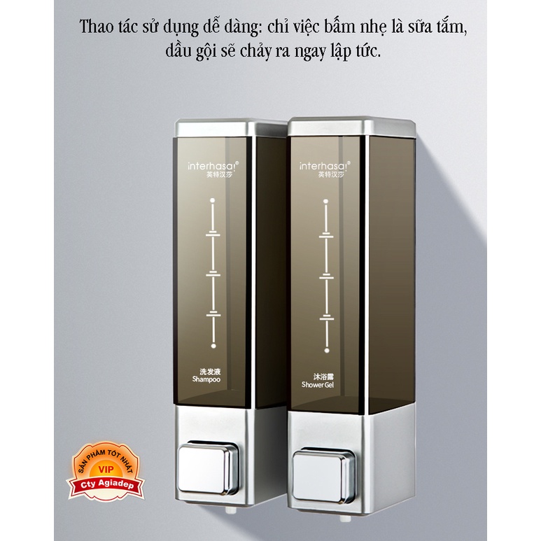 Hộp đựng dầu gội sữa tắm gắn tường sang trọng intehasa